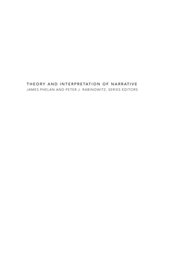 Theory and Interpretation of Narrative) Includes Bibliographical References and Index