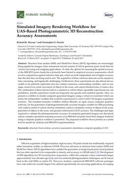 Simulated Imagery Rendering Workflow for UAS-Based