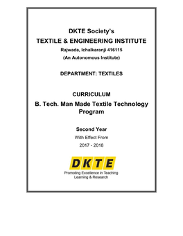 DKTE Society's TEXTILE & ENGINEERING INSTITUTE B. Tech