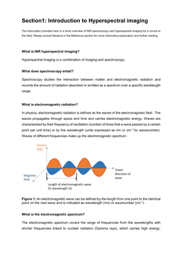 Section1: Introduction to Hyperspectral Imaging