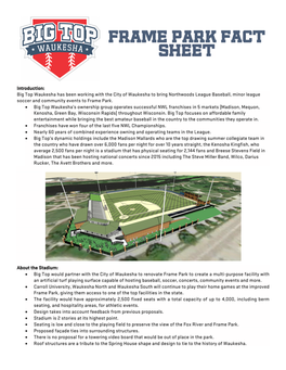 Frame Park Fact Sheet