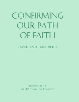 Confirming Our Path of Faith