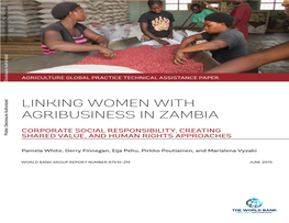 Linking Women with Agribusiness in Zambia: Corporate Social