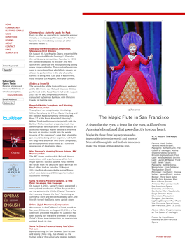 The Magic Flute in San Francisco