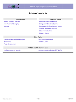 Awstats Logfile Analyzer Documentation