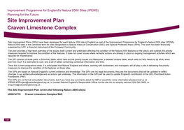 Site Improvement Plan Craven Limestone Complex