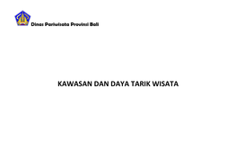 Kawasan Dan Daya Tarik Wisata