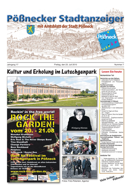 Kultur Und Erholung Im Lutschgenpark