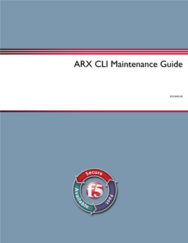 CLI Maintenance Guide
