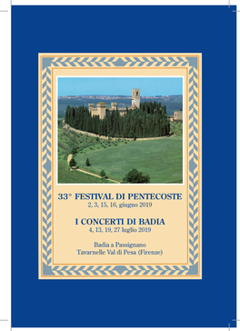 33° Festival Di Pentecoste I Concerti Di Badia