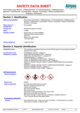 Section 13. Disposal Considerations Disposal Methods : the Generation of Waste Should Be Avoided Or Minimized Wherever Possible