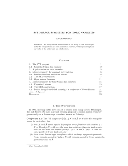 Syz Mirror Symmetry for Toric Varieties