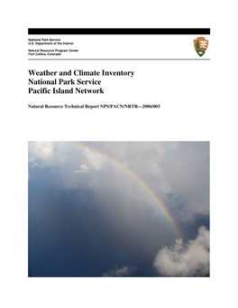 Weather and Climate Inventory National Park Service Pacific Island Network