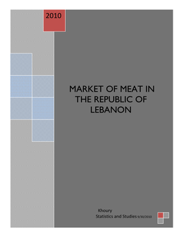 Market of Meat in the Republic of Lebanon