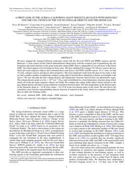 A First Look at the Auriga–California Giant Molecular Cloud with Herschel∗ and the Cso: Census of the Young Stellar Objects and the Dense Gas