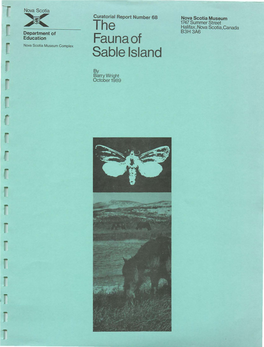 Fauna of Sable Island by Barry Wright Errors and Omissions
