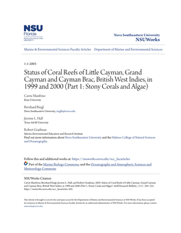 Status of Coral Reefs of Little Cayman, Grand