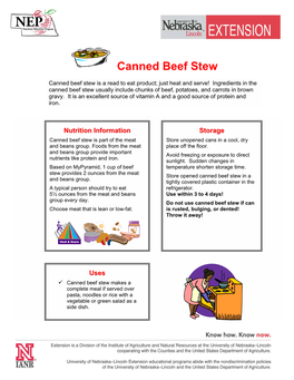 Canned Beef Stew