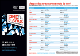 Consulta La Programación De Cine En Las Playas