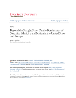 On the Borderlands of Sexuality, Ethnicity, and Nation in the United States and Europe Kevin S