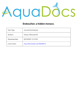 Colosorm2003-Endosulfan.Pdf