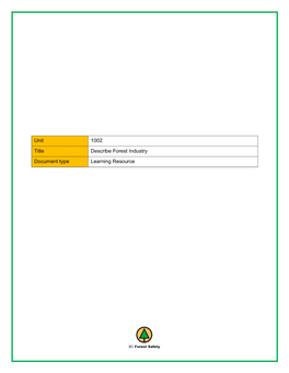 1002 Describe Forest Industry