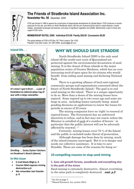 The Friends of Stradbroke Island Association Inc. Newsletter No