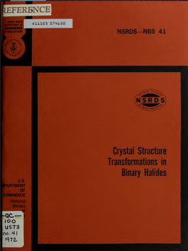 Crystal Structure Transformations in Binary Halides