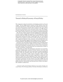 Toward a Political Economy of Social Policy