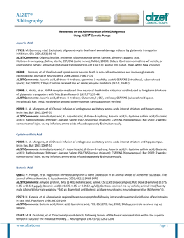 NMDA Agonists Using ALZET Osmotic Pumps