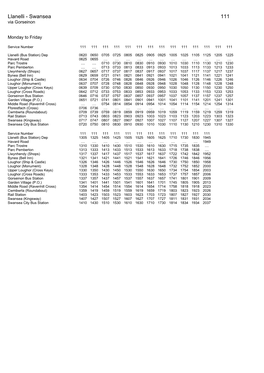 Llanelli - Swansea 111 Via Gorseinon