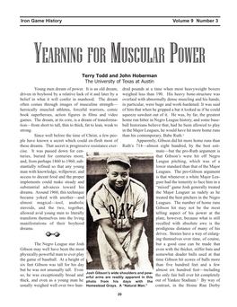 Yearning for Muscular Power