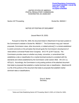 Notice of Filing of Document.Pdf