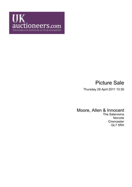 Picture Sale Thursday 28 April 2011 10:30