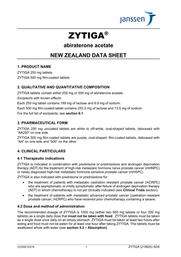 Zytiga Datasheet