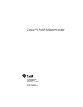 The News Toolkit Reference Manual