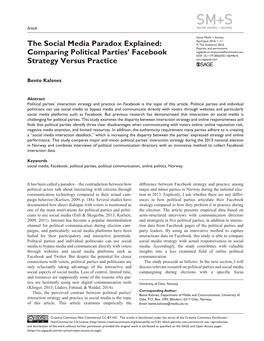 The Social Media Paradox Explained: Comparing Political Parties' Facebook Strategy Versus Practice