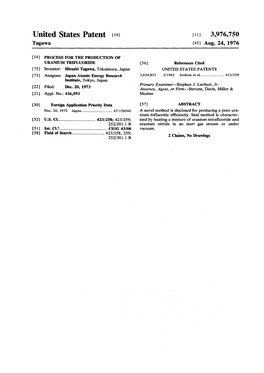 Process for the Production of Uranium Trifluoride