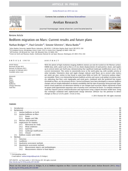 Bedform Migration on Mars: Current Results and Future Plans