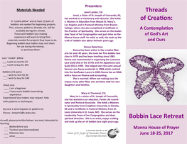 Bobbin Lace Retreat