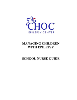 Managing Children with Epilepsy School Nurse Guide