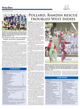 Pollard, Ramdin Rescue Troubled West Indies