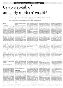 Early Modern Asia Can We Speak of an ‘Early Modern’ World?