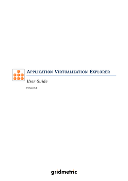 Application Virtualization Explorer User Guide