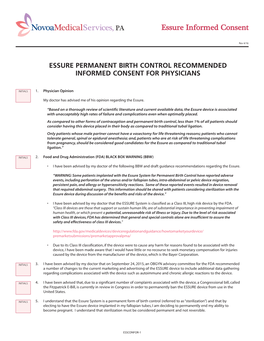 Essure Informed Consent Form