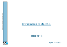 Introduction to Opencl Adaptation and Diffusion Strictly Forbidden Without Acsys Written Agreement Written Acsys Without Forbidden Strictly Diffusion and Adaptation