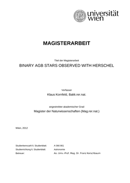 Magisterarbeit