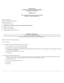 Donaldson Company, Inc. (Name of Registrant As Specified in Its Charter) (Name of Person(S) Filing Proxy Statement, If Other Than the Registrant)