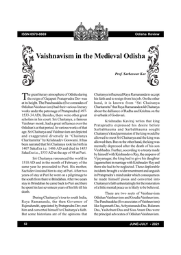 Vaishnavism in the Medieval Odisha