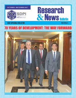 70 YEARS of DEVELOPMENT: the WAY FORWARD Research & News Bulle�N Contents